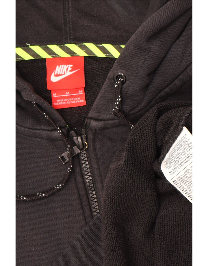 Nike Crop Graphic - Sudadera con capucha para mujer, extragrande, con cremallera, talla M, color negro