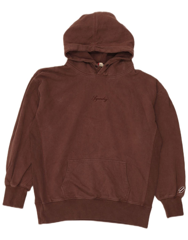Superdry Jersey con capucha holgada para hombre XS Algodón marrón