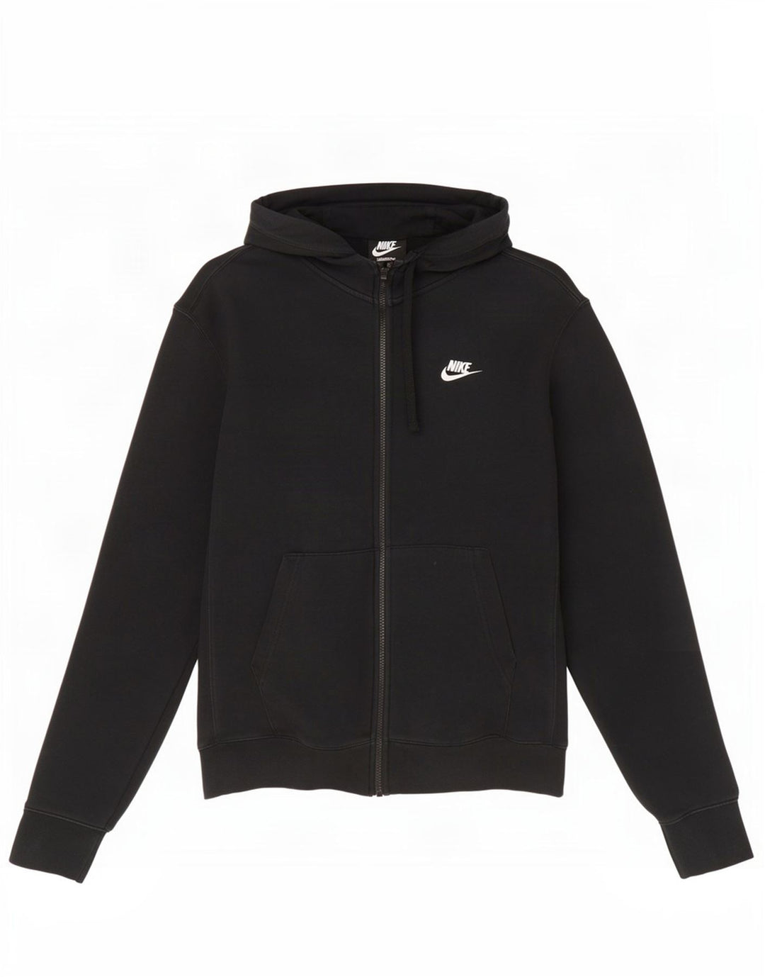 Nike - Sudadera con capucha y cremallera para hombre, tamaño mediano, algodón negro