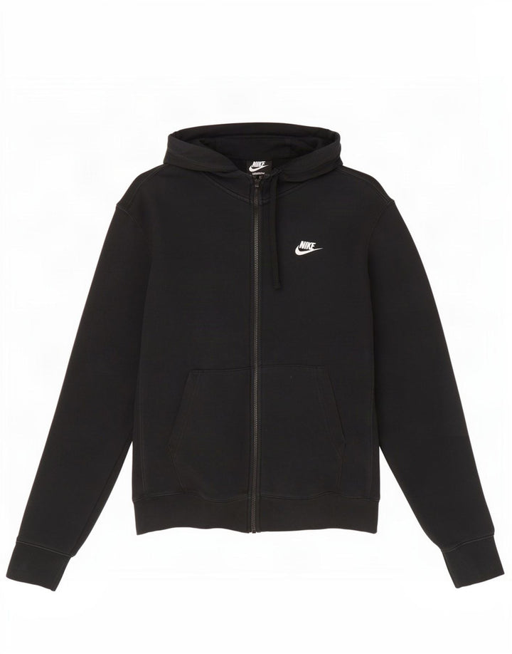 Nike - Sudadera con capucha y cremallera para hombre, tamaño mediano, algodón negro