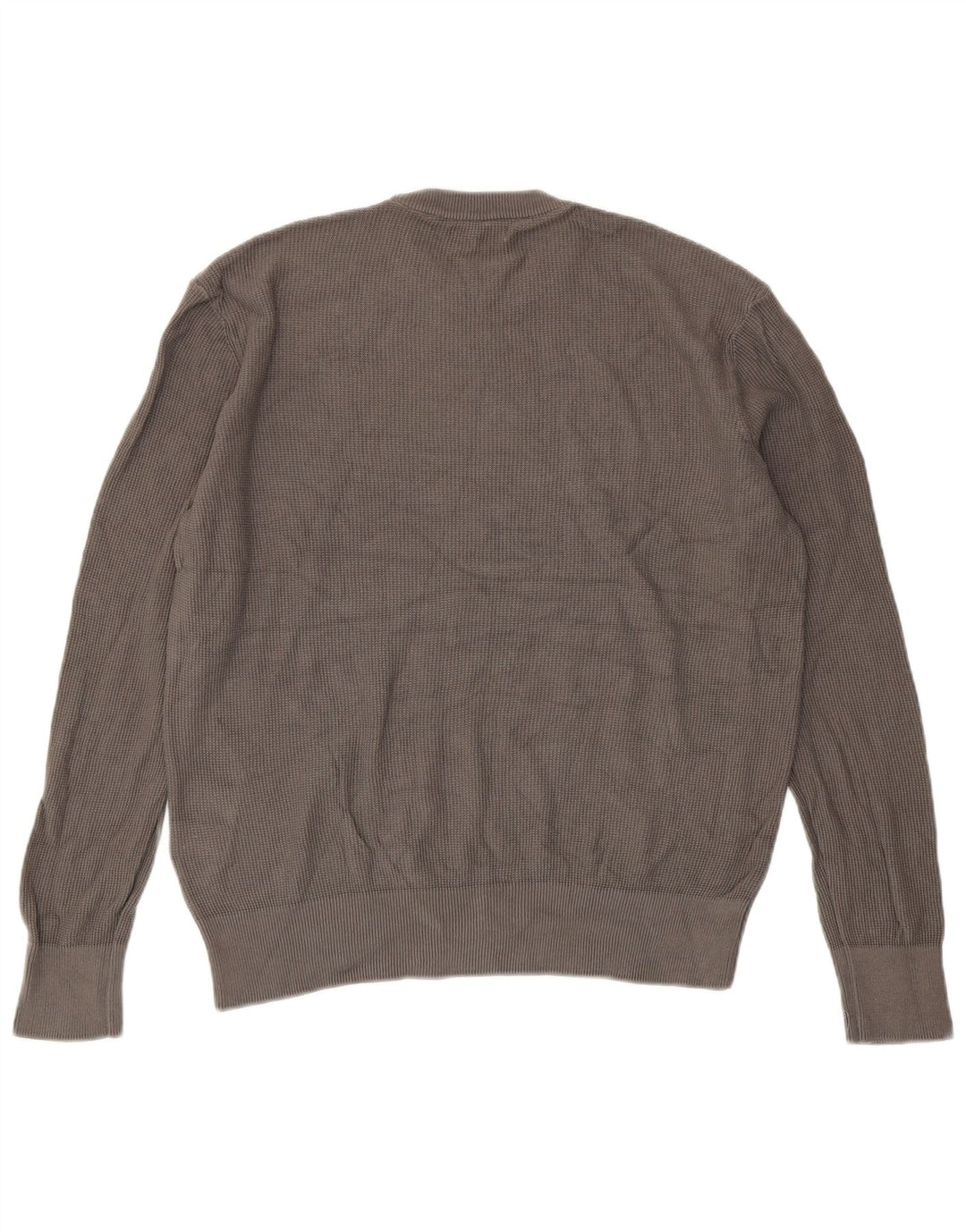 Zara Hombre Jersey Cuello Redondo Jersey Algodón Gris Medio