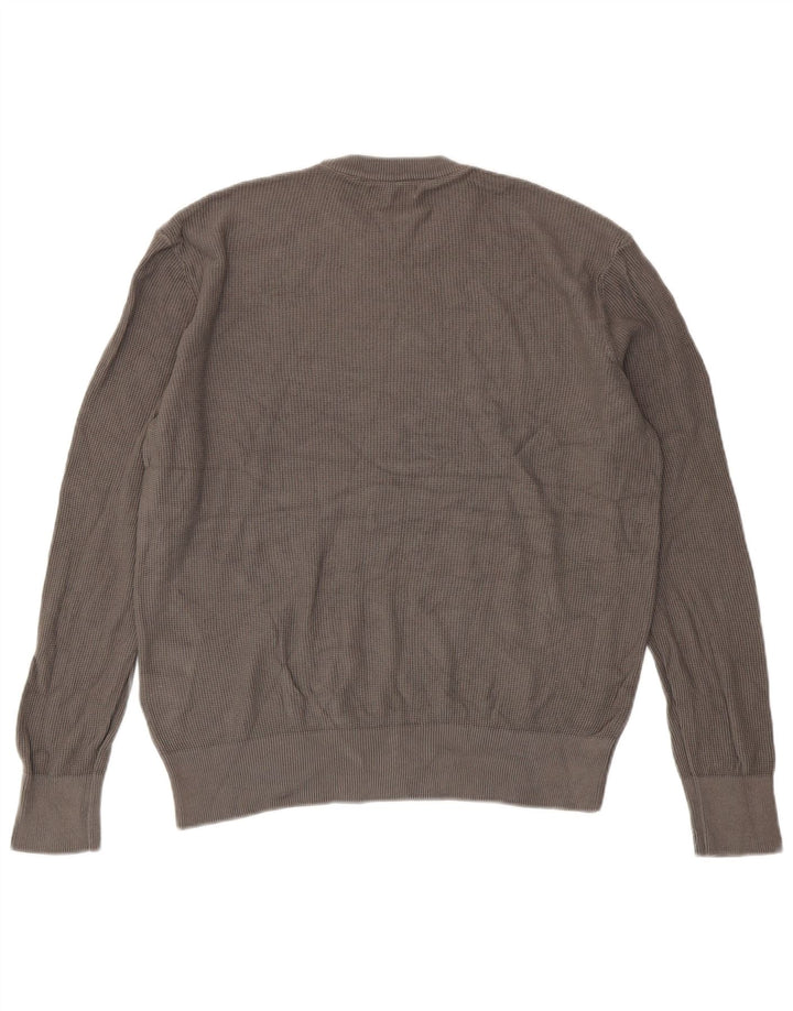 Zara Hombre Jersey Cuello Redondo Jersey Algodón Gris Medio