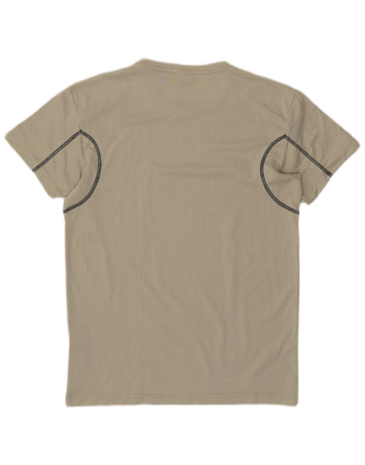 ASICS Mens T-Shirt Top Medium Beige Polyester