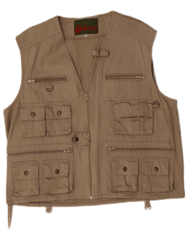 Univers Chaleco utilitario para hombre UK 40 Large Algodón caqui