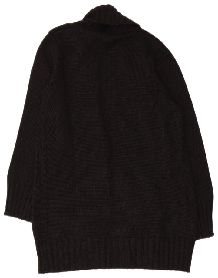 Benetton Cárdigan Abierto para Mujer UK 42 Mediano Negro