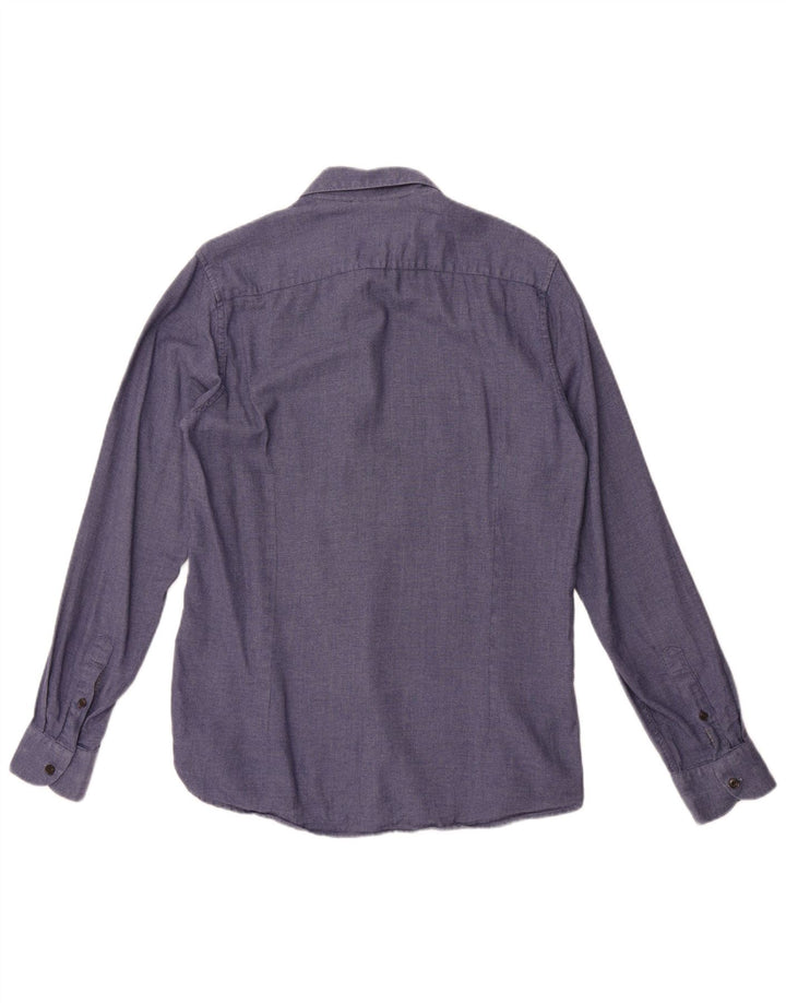 Ted Baker Camisa para hombre Talla 3 Algodón azul mediano