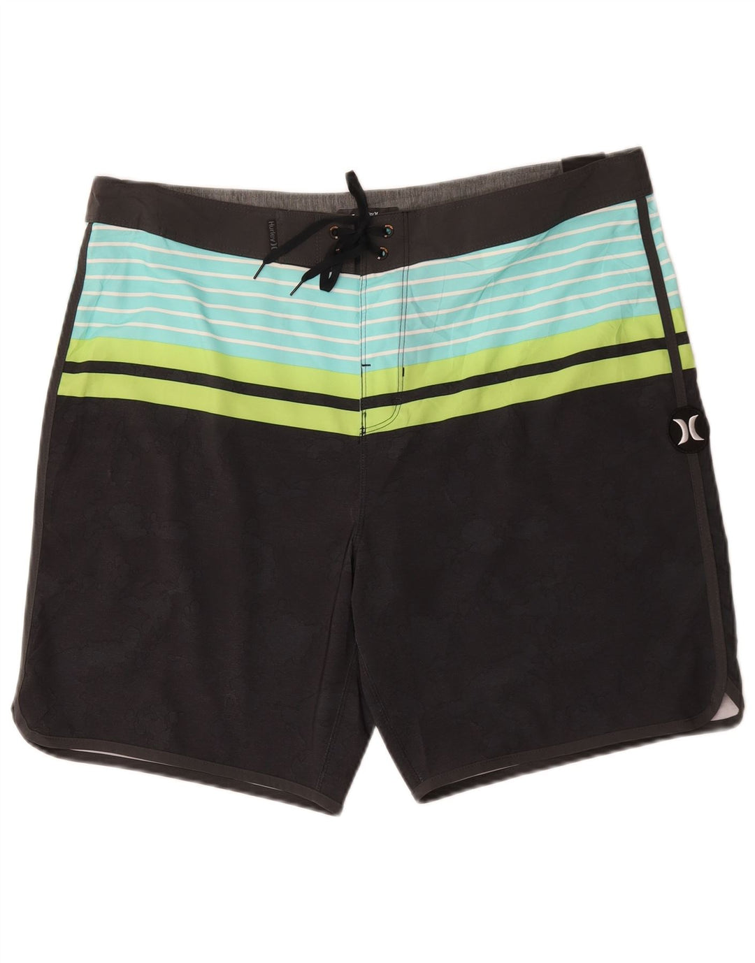 Hurley Hombre Phantom Bañador Shorts Grande Negro Colorblock