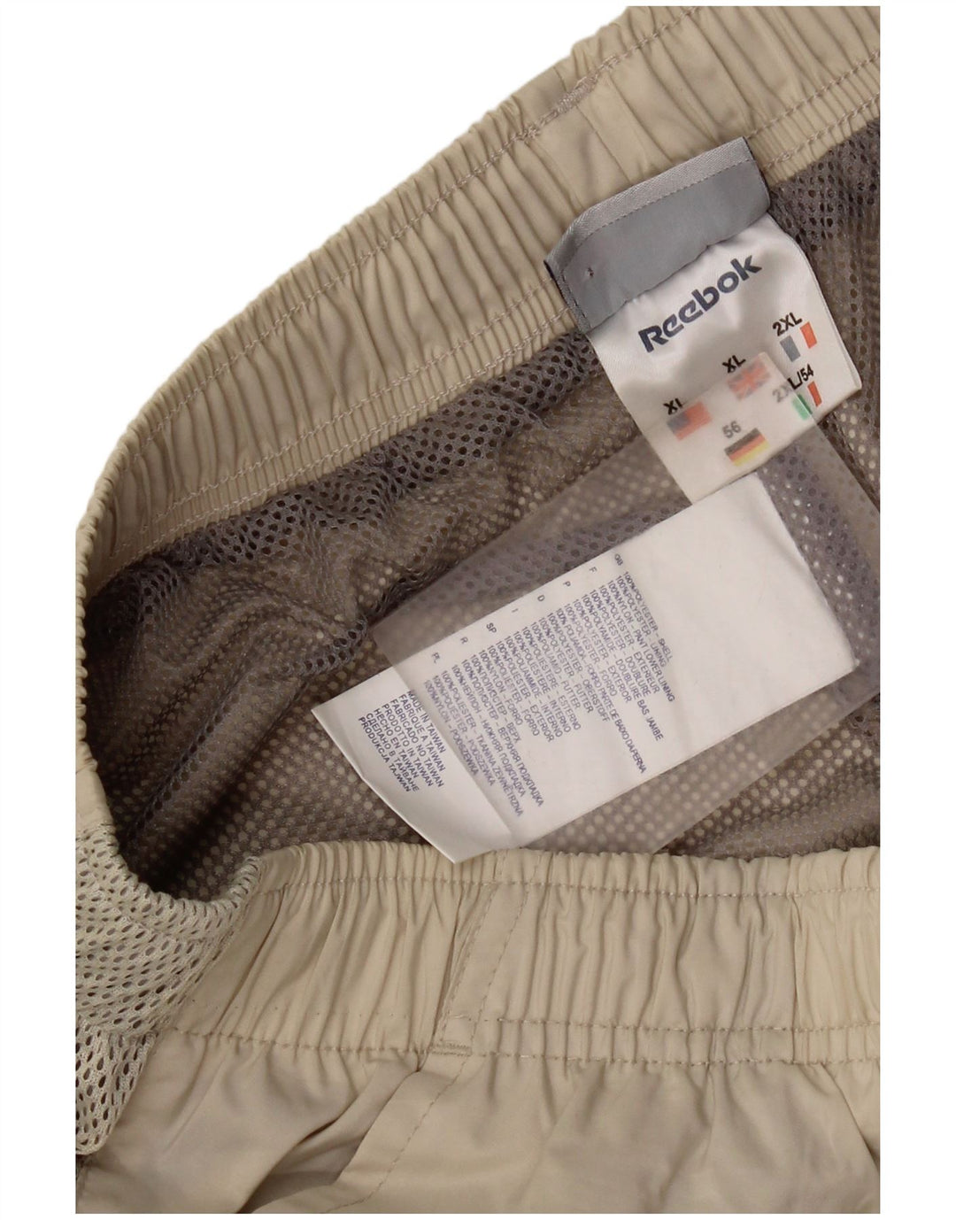 Pantalón de Chándal Reebok Hombre XL Beige Poliéster