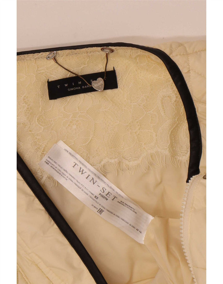 Simona Barbieri Chaqueta acolchada para mujer UK 6 XS Off White Poliéster