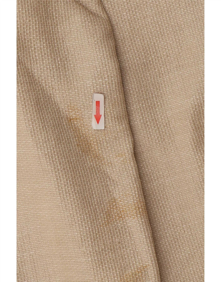 Zara Mujer Blazer Chaqueta UK 12 Medio Algodón Beige