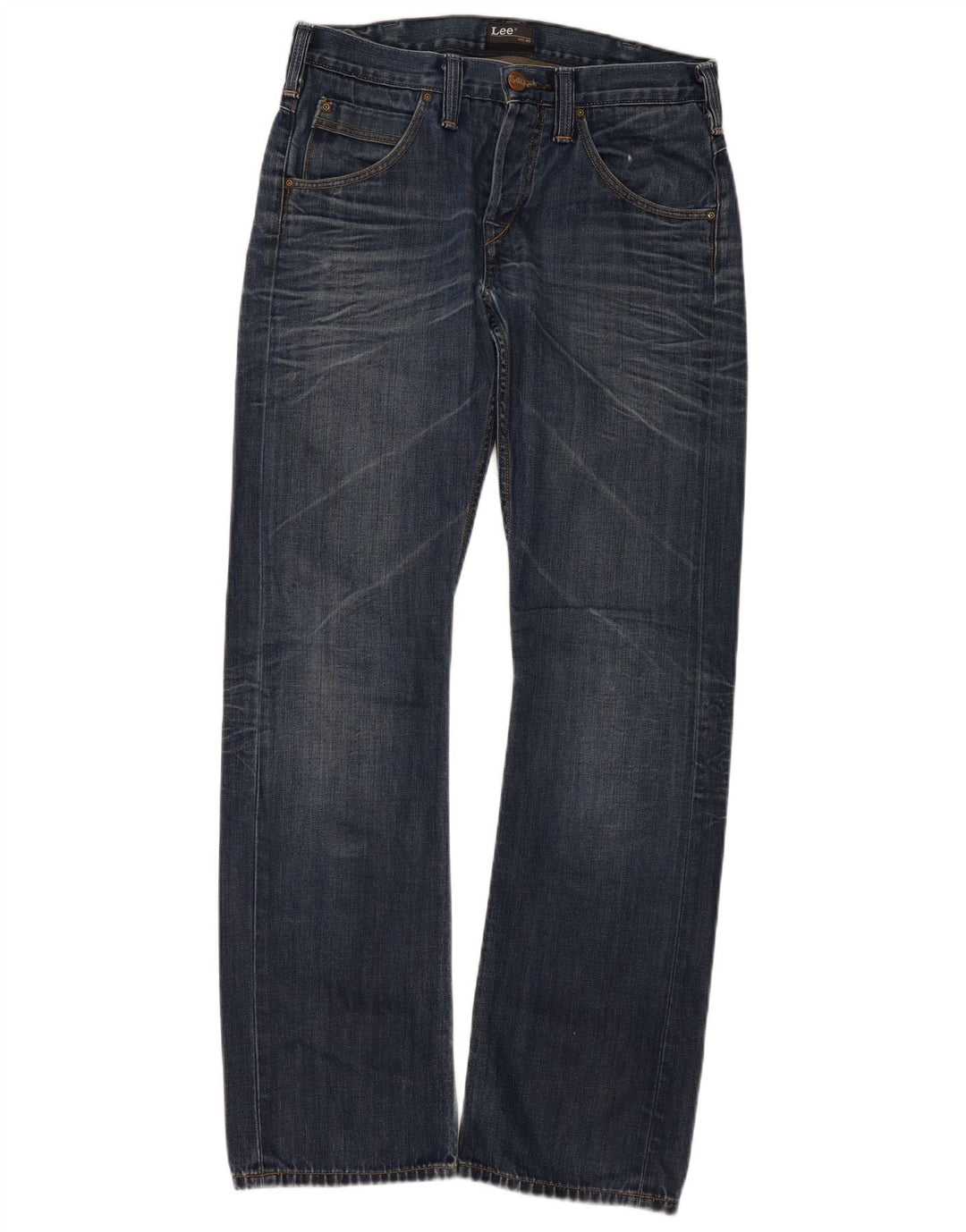 Vaqueros rectos con inserción de pedernal para hombre Lee W32 L34 Algodón azul