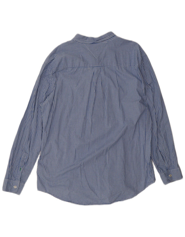 Tommy Hilfiger Camisa de ajuste personalizado para hombre 2XL Algodón a cuadros azules
