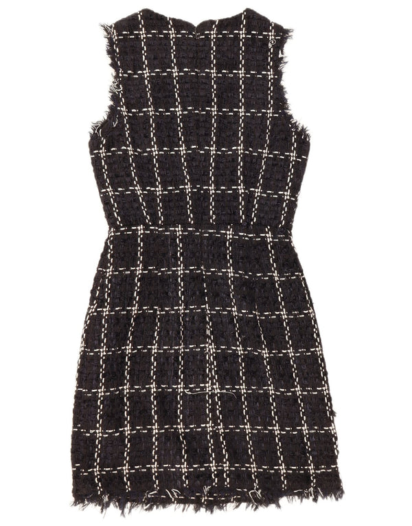 WAREHOUSE Vestido tubo sin mangas para mujer UK 8 Small Navy Blue Check