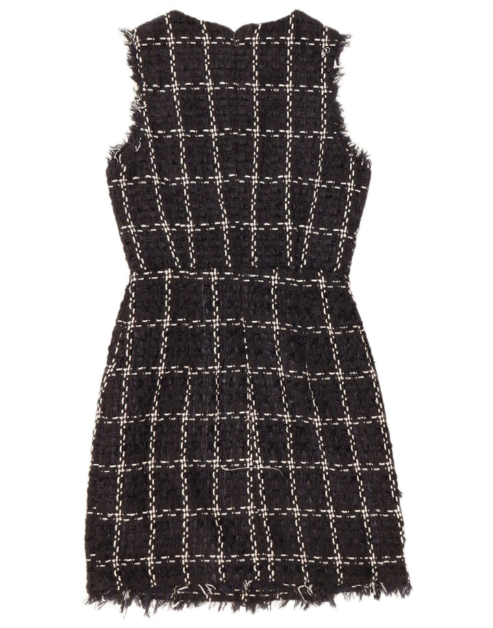 WAREHOUSE Vestido tubo sin mangas para mujer UK 8 Small Navy Blue Check