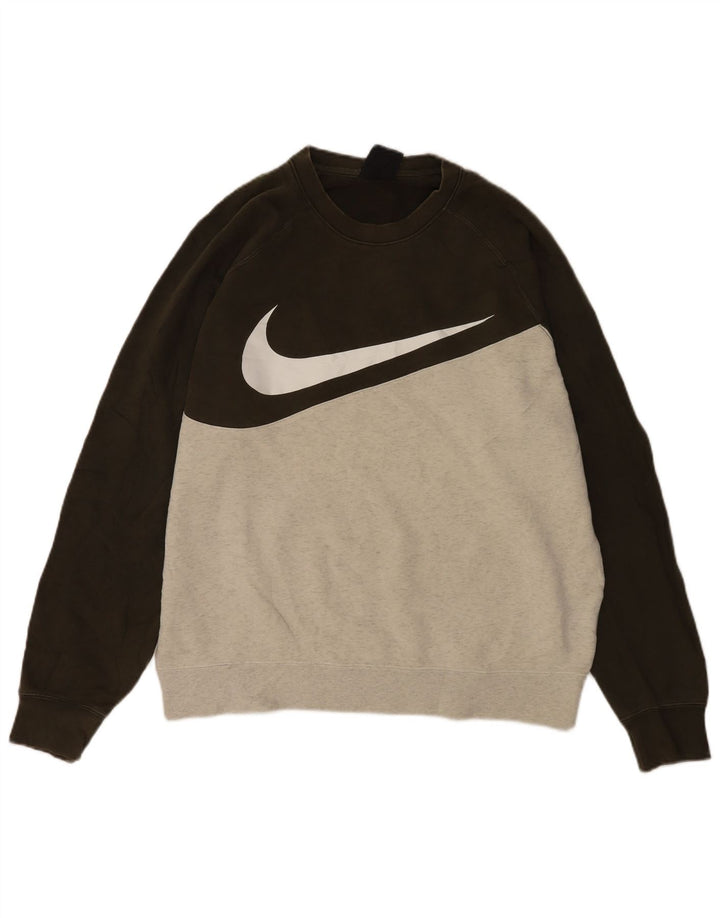 Nike Sudadera con gráfico tipo jersey en color caqui para hombre