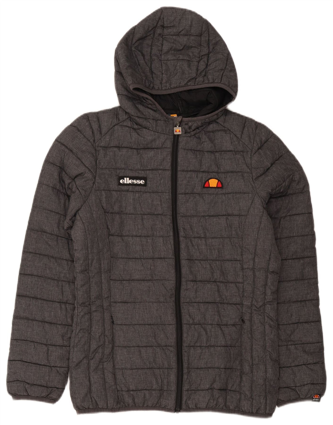 Chaqueta acolchada con capucha para mujer Ellesse UK 44 Deportes de poliamida gris medio