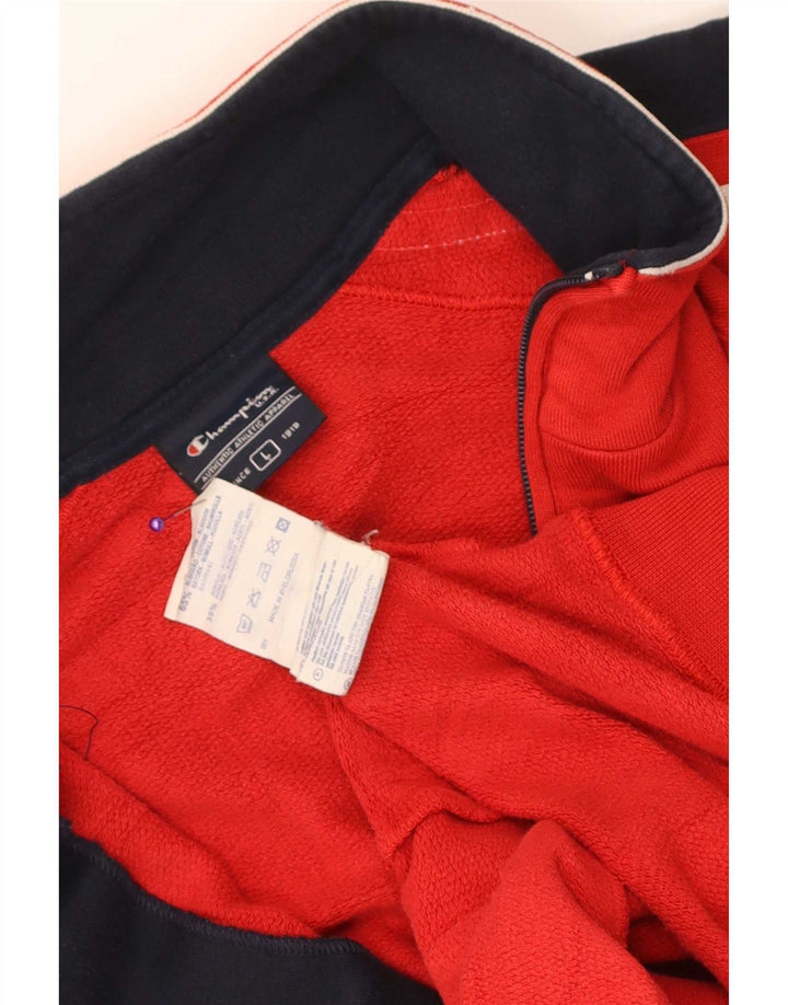 Champion Chaqueta de chándal para hombre, talla grande, color rojo, algodón