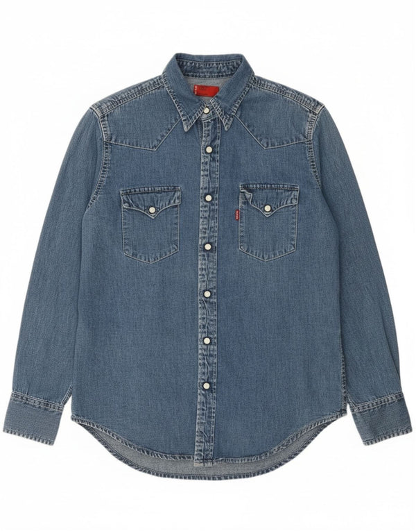 Levi's Hombre Camisa Vaquera Pequeña Algodón Azul