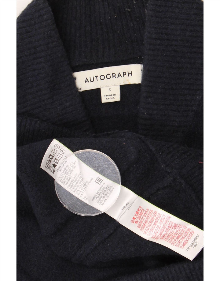 MARKS & SPENCER Suéter Cárdigan Autograph para Hombre Pequeño Poliamida Azul Marino