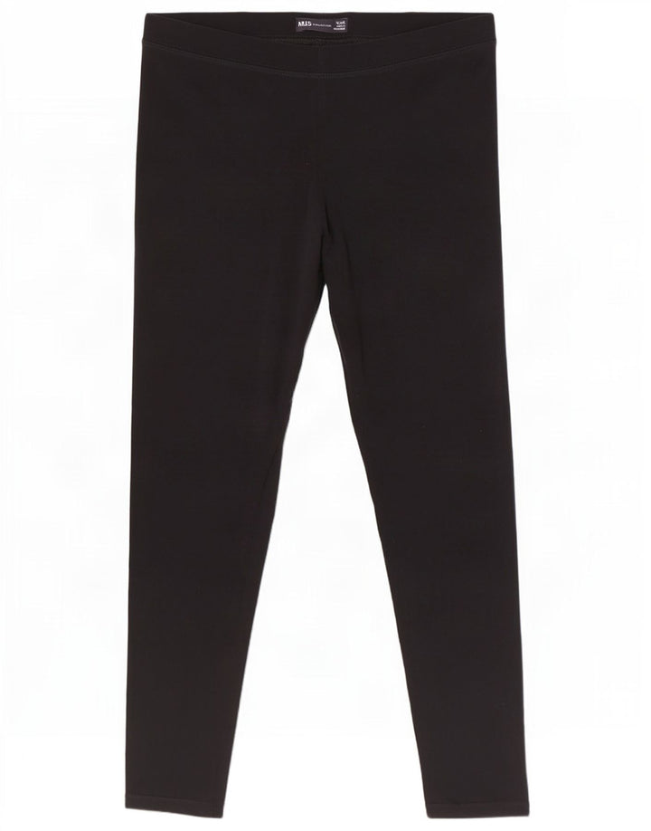 Marks & Spencer Leggings para mujer Reino Unido 12 Mediano Algodón negro