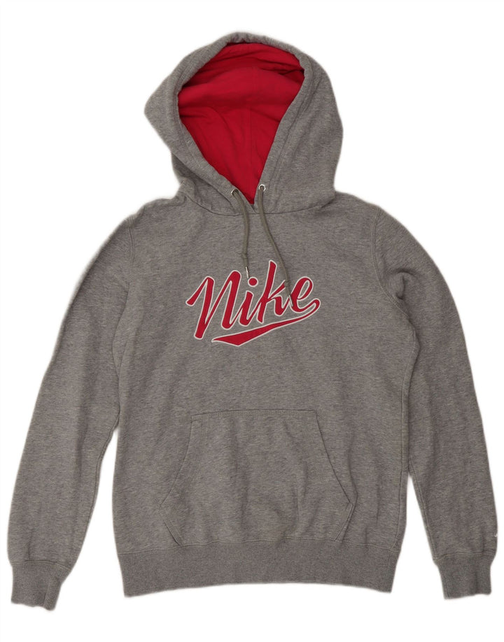 Nike Hombre Sudadera Con Capucha Gráfica Jersey De Algodón Gris Medio
