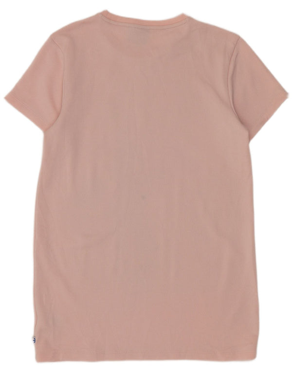 Adidas Vestido tipo camiseta holgado con gráfico para mujer UK 10 Small Pink Sports