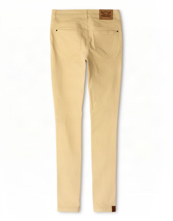 Zara Vaqueros pitillo para mujer EU 38 Small W28 L28 Algodón amarillo