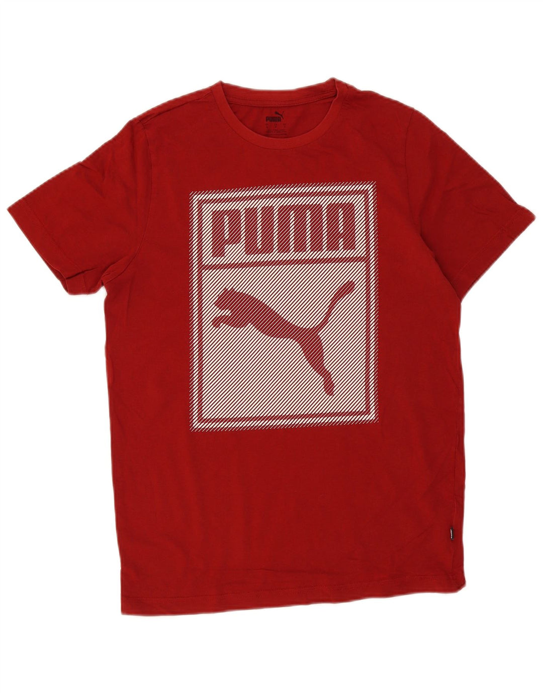 Puma Camiseta gráfica para hombre Top Small Red Cotton
