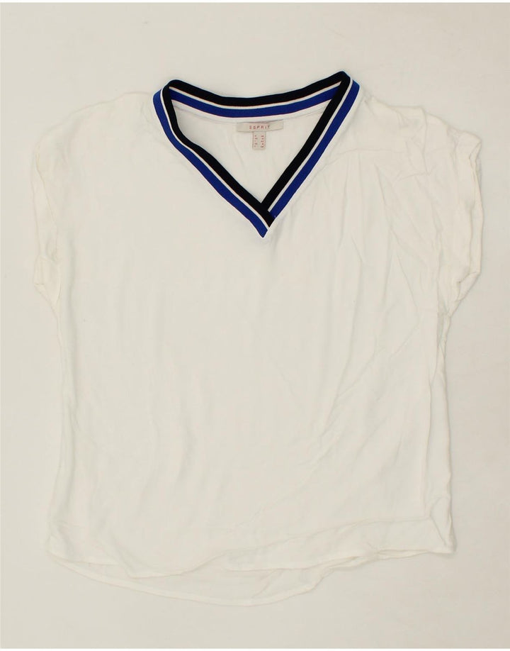 ESPRIT Womens T-Shirt Top UK 12 Medium White Vintage Esprit and Second-Hand Esprit from Messina Hembry 