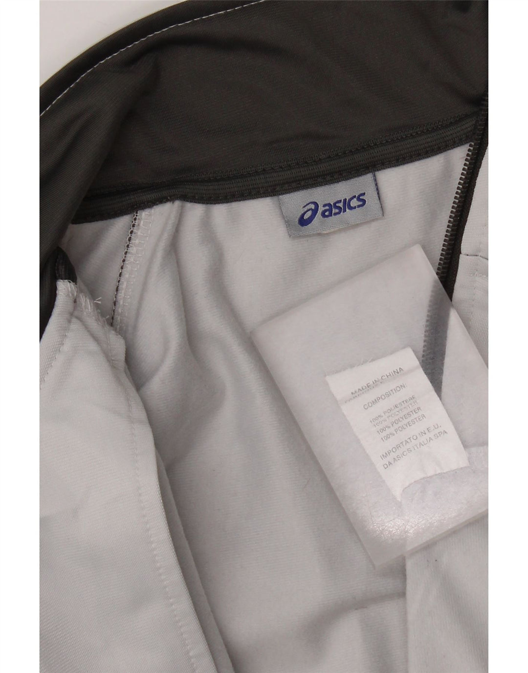 Asics - Chaqueta de chándal para mujer, talla 40, XL, poliéster gris