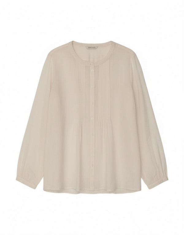 Marella Blusa camisera extragrande para mujer UK 10 Small White Linen