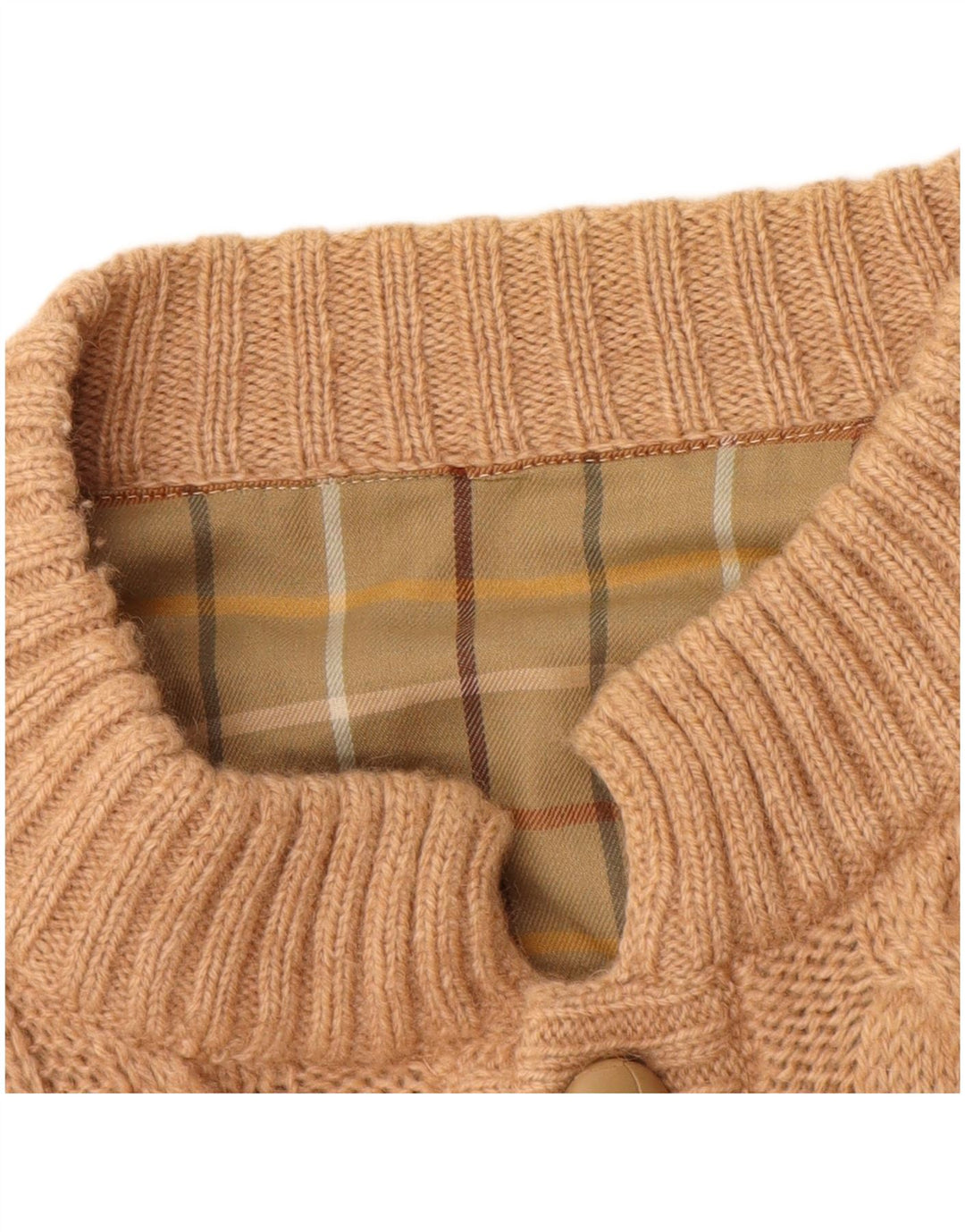 Vintage hombres Cardigan suéter grande beige
