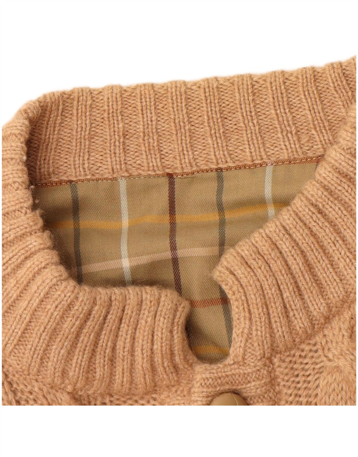 Vintage hombres Cardigan suéter grande beige