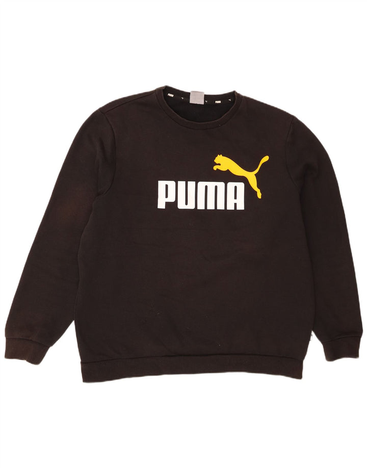Puma Hombre Sudadera Gráfica Jumper XL Algodón Negro