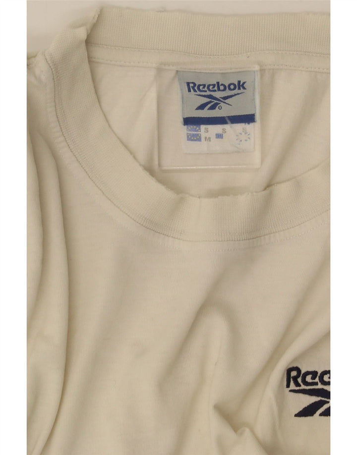 Reebok - Camiseta holgada para hombre, talla pequeña, color blanco