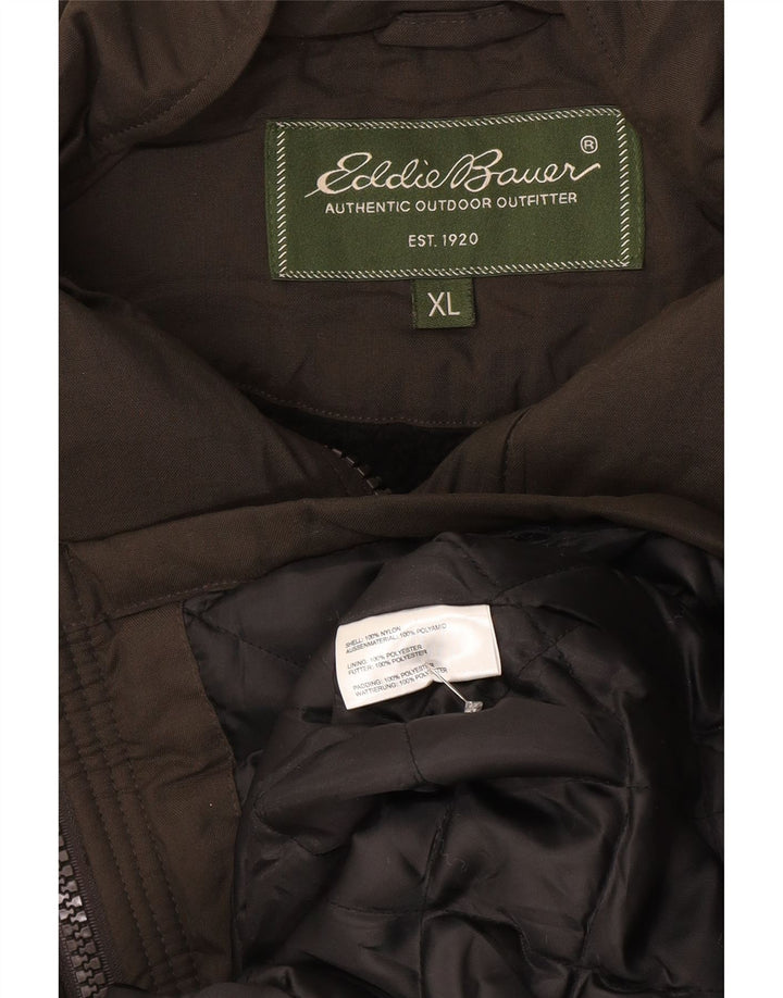 EDDIE BAUER Chaqueta acolchada para hombre UK 42 XL Nylon gris