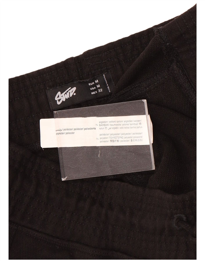 Pantalones Cortos Deportivos Pull & Bear Hombre Algodón Negro Mediano