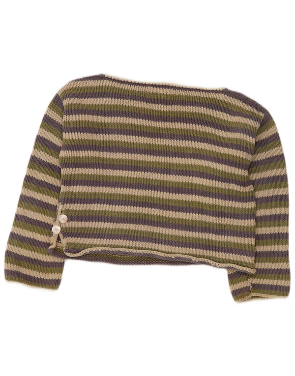 PURE Jersey holgado con cuello barco para mujer, talla 40, talla pequeña, multicolor