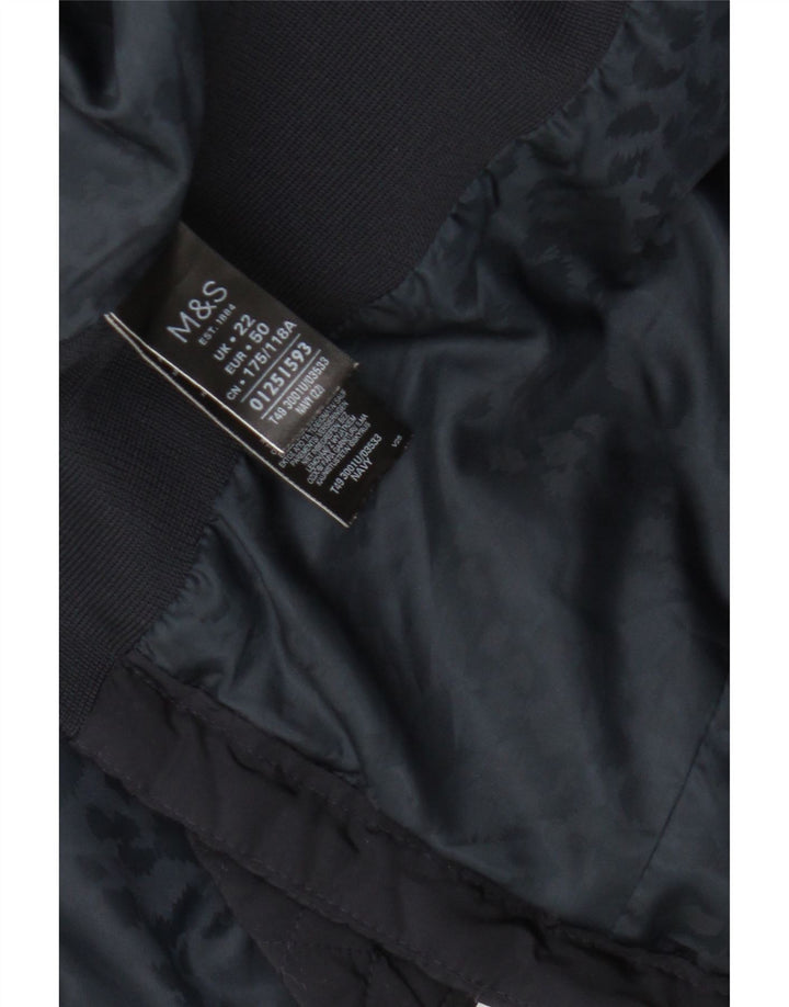Marks & Spencer Chaqueta acolchada para mujer UK 22 3XL Poliéster azul marino