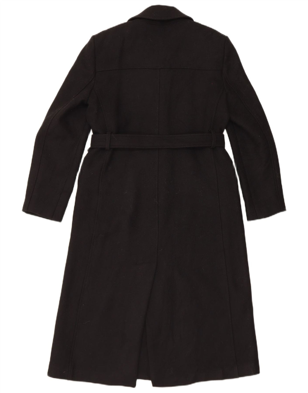 Zara Mujer Abrigo UK 44 Mediano Lana Negra