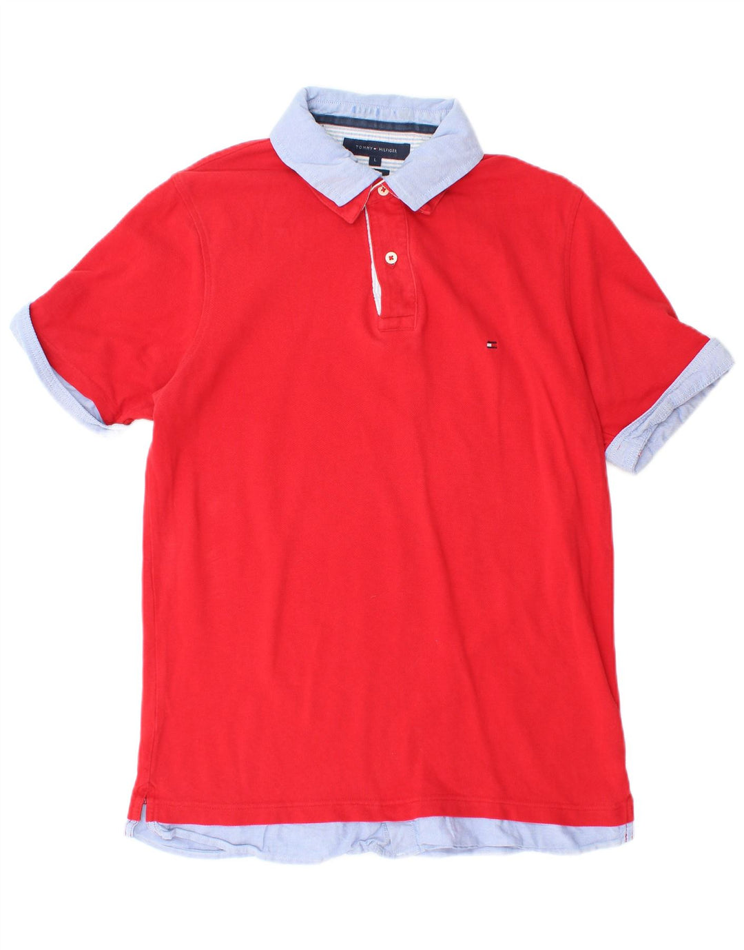 TOMMY HILFIGER Polo Slim Fit para Hombre Algodón Rojo Grande