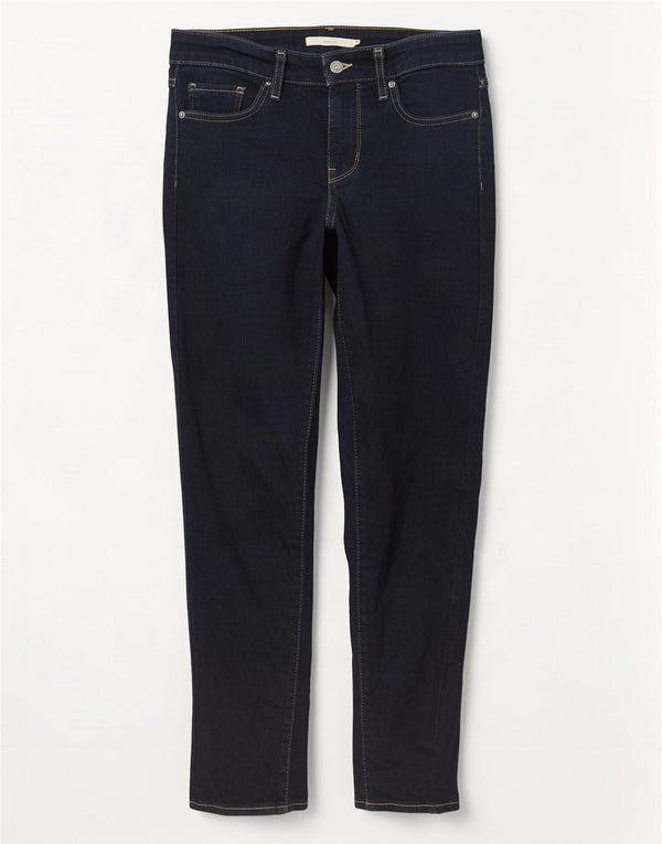 Vaqueros Levi's Mujer 711 Skinny W28 L30 Algodón Azul Marino