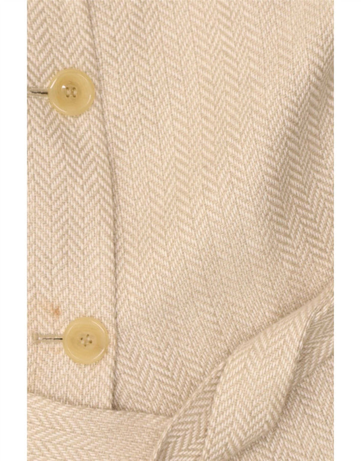 Abrigo Elegance para mujer UK 40 Lino en espiga beige medio