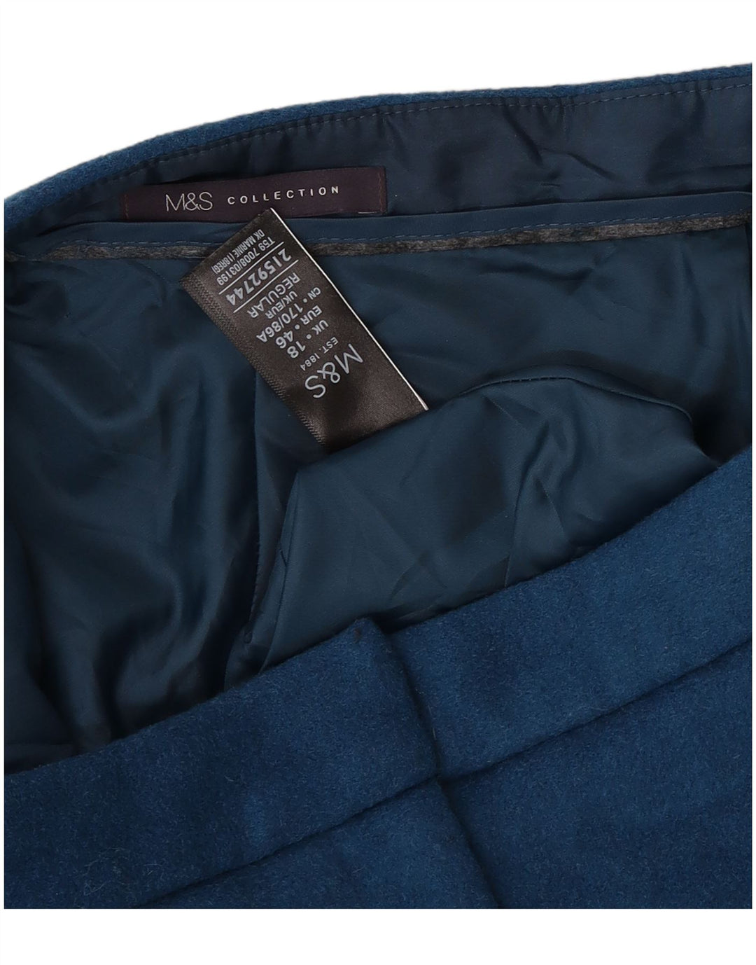 Marks & Spencer Minifalda para mujer UK 18 XL W36 Poliéster azul
