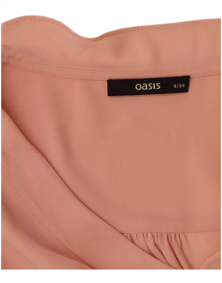 Oasis Blusa de manga larga para mujer UK 8 Smal Pink