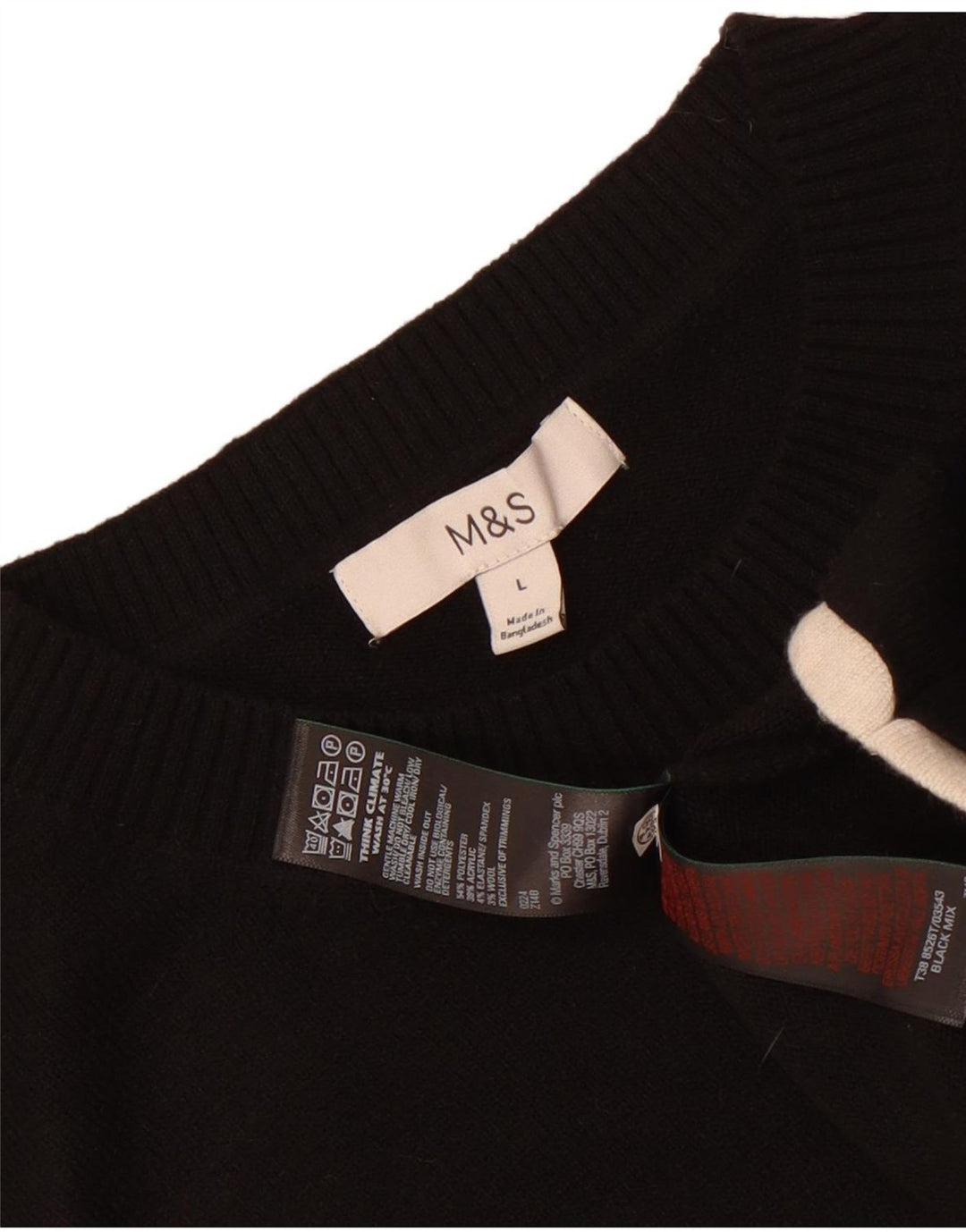 Marks & Spencer - Camiseta sin mangas para hombre, talla grande, poliéster negro