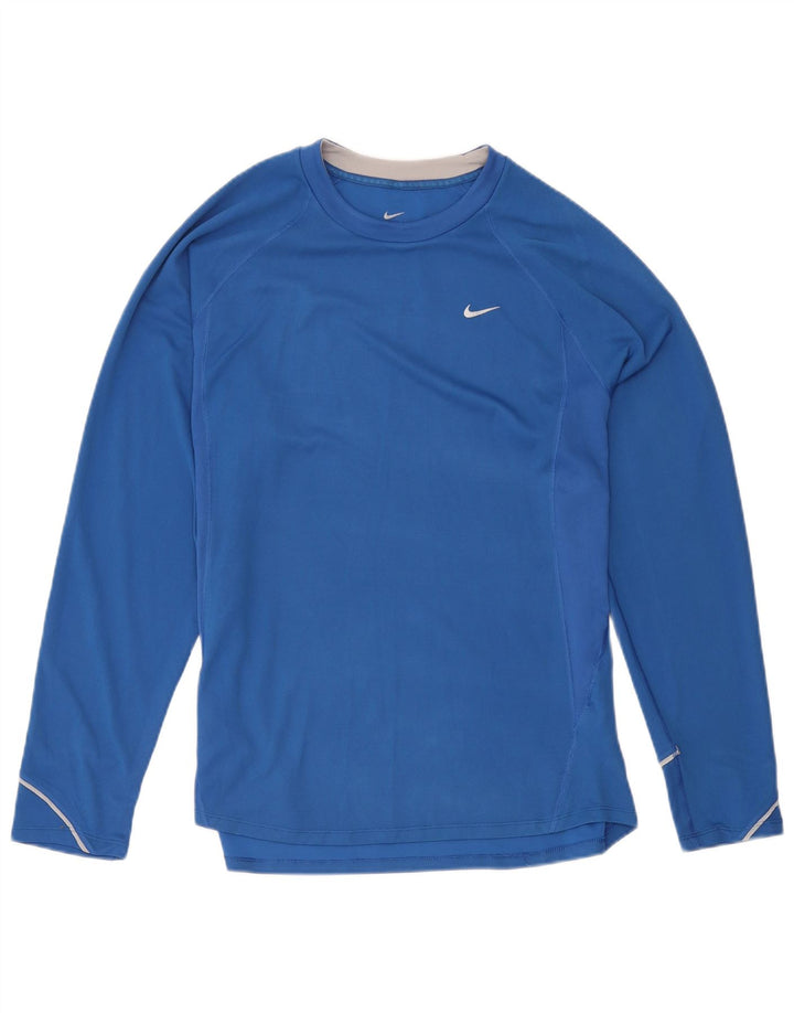 Nike Mujer Dri Fit Top Manga Larga ES 20/22 XL Azul Poliéster