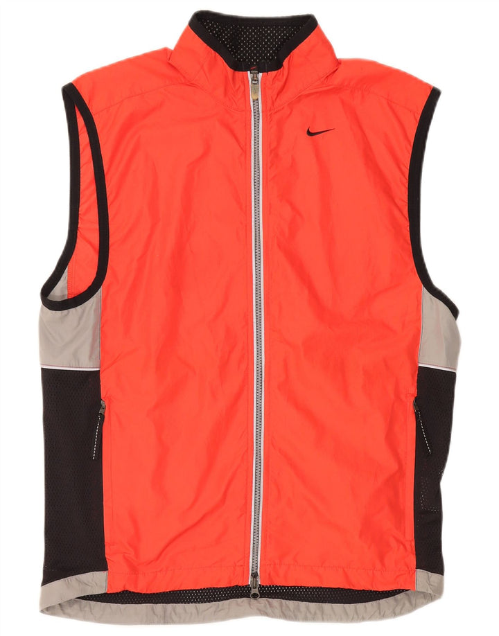 NIKE Chaqueta de chándal sin mangas para hombre, color naranja medio
