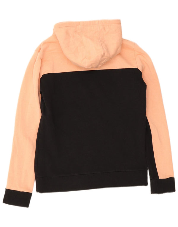 Adidas Sudadera con capucha gráfica para mujer UK 8/10 Small Pink Colourblock Cotton
