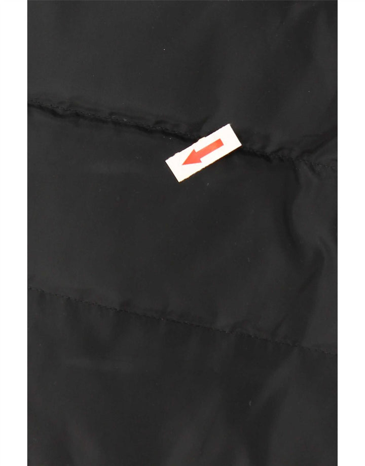 Armani Chaqueta acolchada con capucha para mujer EU 44 XL Azul marino Poliéster